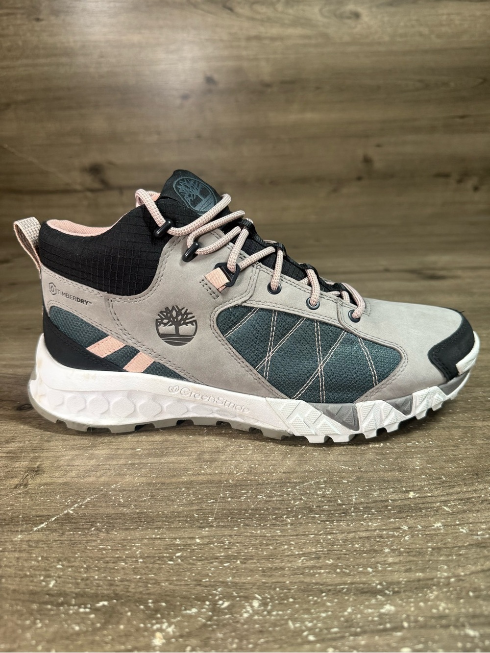Timberland Trailquest Mid WP Women’s 10 Grey Pink Waterproof Hiking Boots A2AWS